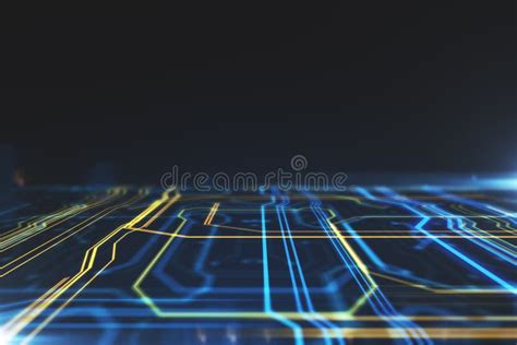 Abstract Circuit Backdrop Stock Illustration Illustration Of Glowing