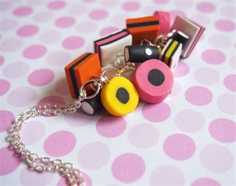 Liquorice Allsorts Necklace Licorice Allsorts Food Pendant Etsy