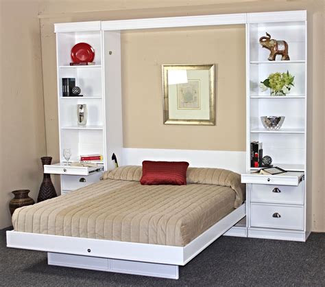 Bristol Birch Vertical Wall Bed Wtable By Wallbeds