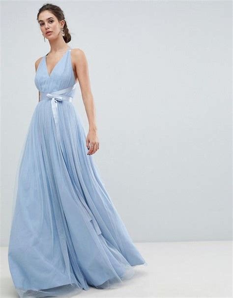 Asos Premium Tall Tulle Maxi Prom Dress With Ribbon Ties Asos Maxi Dress Prom Dresses Prom