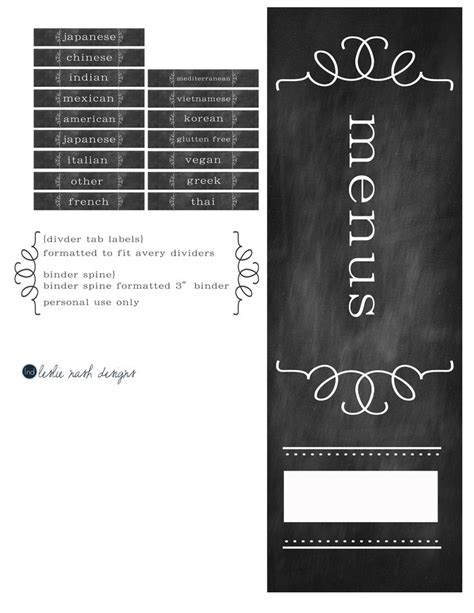 All label template sizes free label templates to download. binder cover, spine, & divider labels | special board ...