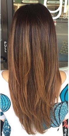 Dark Brown Hair Balayage Straight - Caramel Balayage Straight Hair