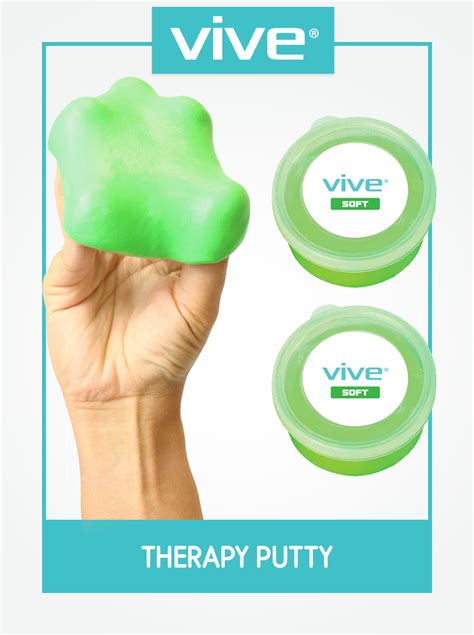 Vive Therapy Putty Occupational Hand Tools 2 Pack Sensory Stress