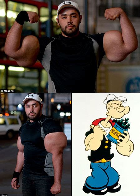 Real Life Popeye Spotted Has Worlds Largest Biceps Techeblog