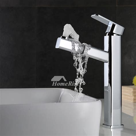 Ufaucet waterfall stainless steel two handle three hole widespread bathroom faucet, brushed nickel bathroom sink faucet with hoses. Unique Bathroom Faucets Pull Out Spray Vessel Single Hanle ...
