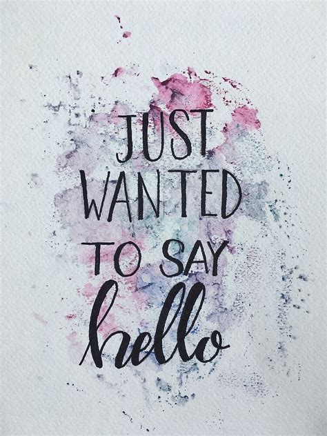 Just Wanted To Say Hello Poster For Sale By Arushianaab Redbubble