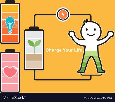 Charge Life Royalty Free Vector Image Vectorstock