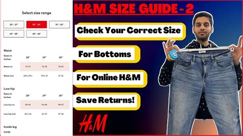 Handm Size Guide For Mens 2 For Trousers Jeans Lowers Hm Size