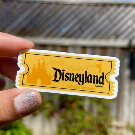 Disneyland Ticket Sticker // Disney Ticket Sticker // | Etsy