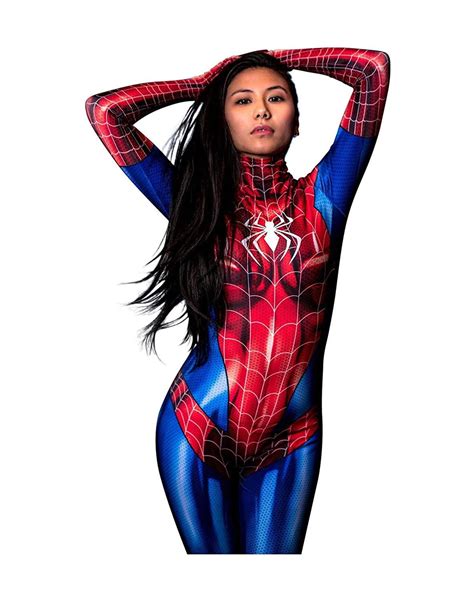 cosplay life mary jane cosplay costume shiny spider bodysuit lycra fabric suit unisex adult