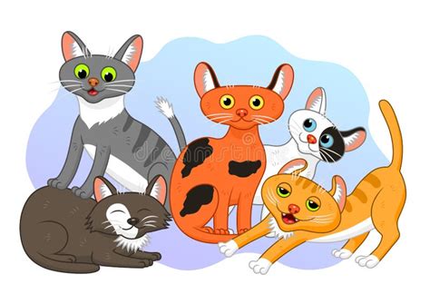 Cartoon Cats Stock Vector Illustration Of Kitten Animal 68925086
