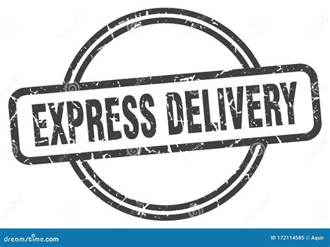 Express Delivery Stamp Express Delivery Round Grunge Sign Stock Vector