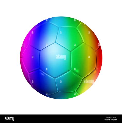 Rainbow Soccer Football Ball Stock Photo Alamy