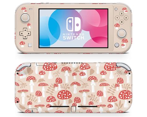 Beige Mushroom Farm Nintendo Switch Lite Skin Lindo Neutro Etsy España