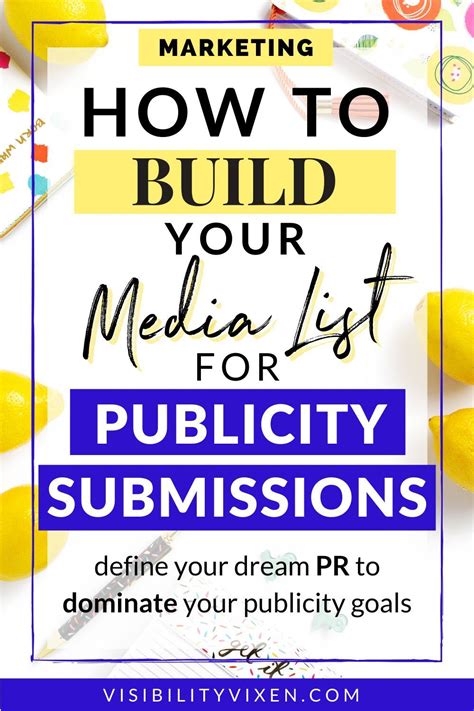 how to build a media list for publicity submissions business branding inspiration how to