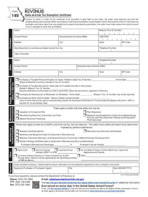Missouri Tax Exemption 2021 2024 Form Fill Out And Sign Printable Pdf