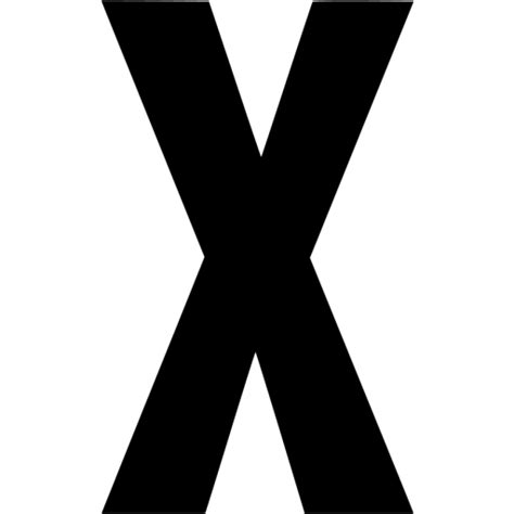Black Letter X Icon Free Black Letter Icons