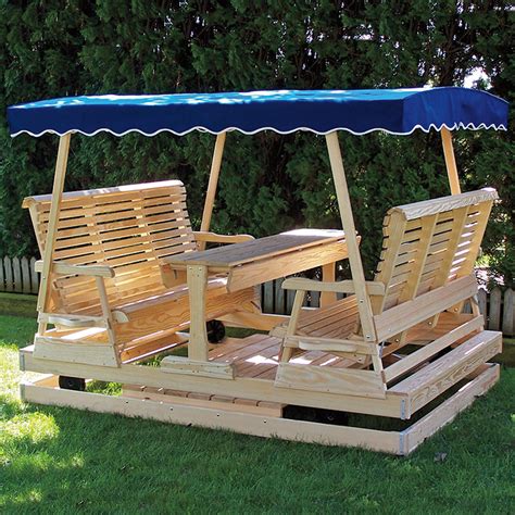 keystone poly double amish glider for your backyard cabinfield