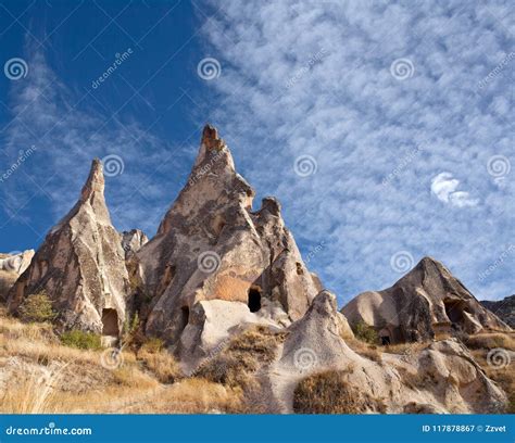 Unique Geological Formations In Cappadocia Turkey Stock Image Image