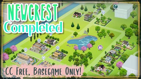 The Sims 4 Newcrest Completed CC Free Basegame Only YouTube