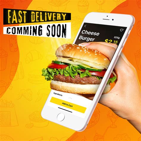 Fast Delivery Food Poster Design Food Advertising Food Delivery