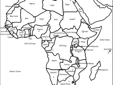 Draw The Map Of Africa And Label It Africa Label Homeschool History