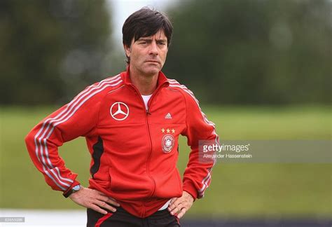 joachim loew head coach of the german national team looks on during a training session of the