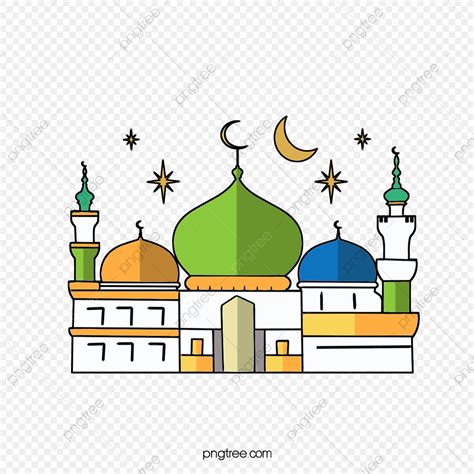 Masjid clip artfree cliparts that you gambar kubah masjid kartun. Cartoon Ramadan Mosque Elements, Islam, Islamic, Cartoon ...