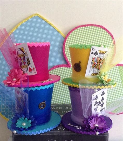 Mad Hatter Tea Party Decorations Set Of 4 Alice In Wonderland