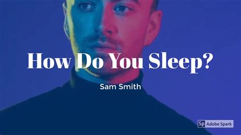 How Do You Sleep Lyric Video Sam Smith Youtube