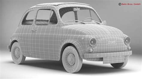 Fiat 500 R 3d Model Flatpyramid