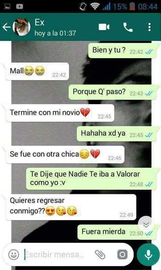 whatsapp chica quiere volver con su exnovio y él la trolea épicamente viral conversación