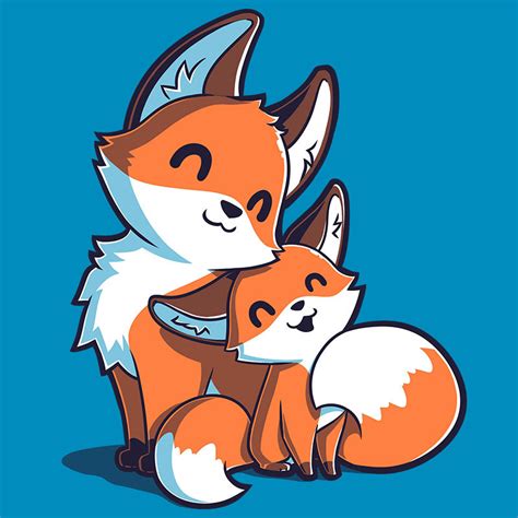 Mama And Baby Fox T Shirt Teeturtle Cute Fox Drawing Cute Drawings