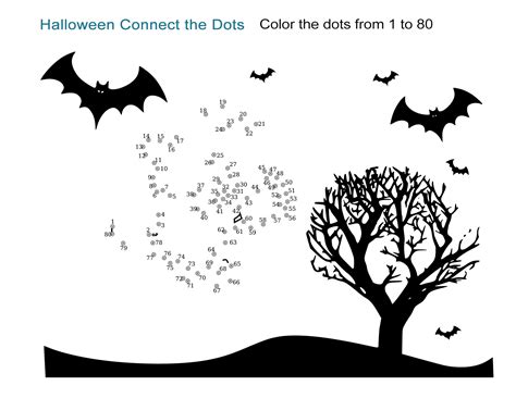 Connect The Dots Printable Halloween Printable World Holiday