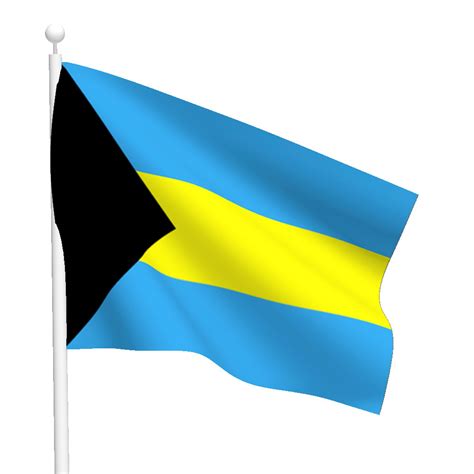 Adopted in 1973 to replace the british blue ensign defaced with the emblem of the crown colony of the bahama islands. Polyester Bahamas Flag (Light Duty) | Flags International