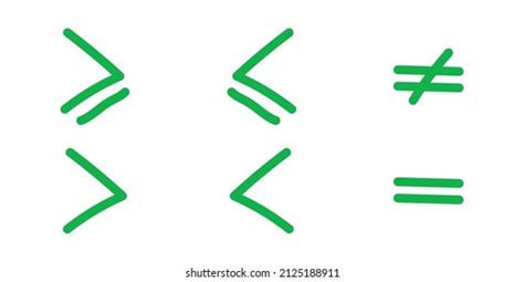 Less Than Greater Than Equal Symbol Stock Vector Royalty Free