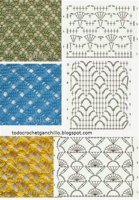 25 Puntos Crochet Con Esquemas Para Descargar Patrones Para Crochet