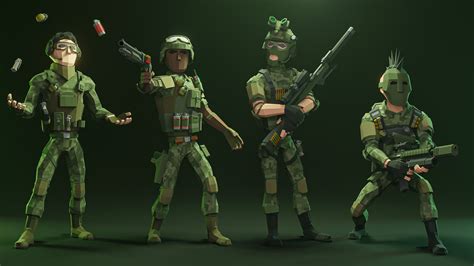 Nick Hudkov Low Poly Army Pack