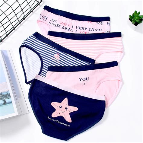 Zqtwt 5pcslot Womens Sexy Starfish Striped Panties Underwear