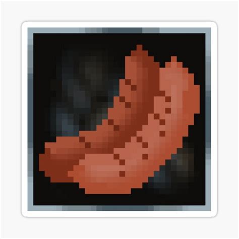 Pixel Sausage Food Item Sticker For Sale By Maloiko Redbubble