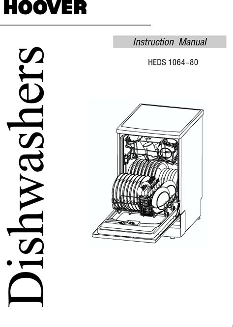 Hoover Dishwasher Nextra Heds 1064 Instruction Manual Product Code