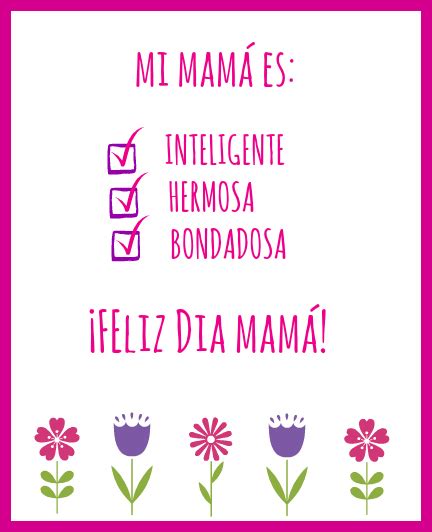 Free Printable Mothers Day Cards In Spanish Printable Templates