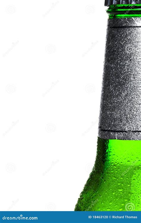 Ice Cold Beer Bottle Isolated On White Stock Photo Image Of Drops