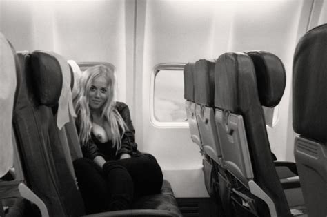 Exposing Her Tits On An Empty Airplane Porn Photo Eporner