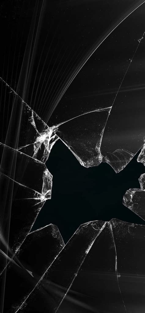glass is cracked display screen black wallpaper sc iphone xs max