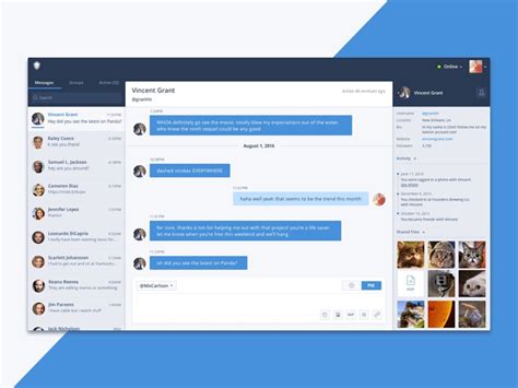 It is coded in c#/winforms. Messaging App by Chris Meyer on Dribbble