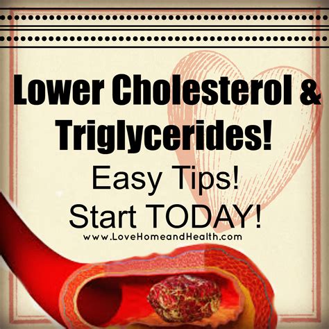 Lower Cholesterol And Triglycerides Love Home And Health