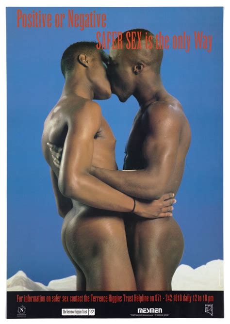 Two Kissing Naked Black Men Advertisement For Safe Sex By The Terrence