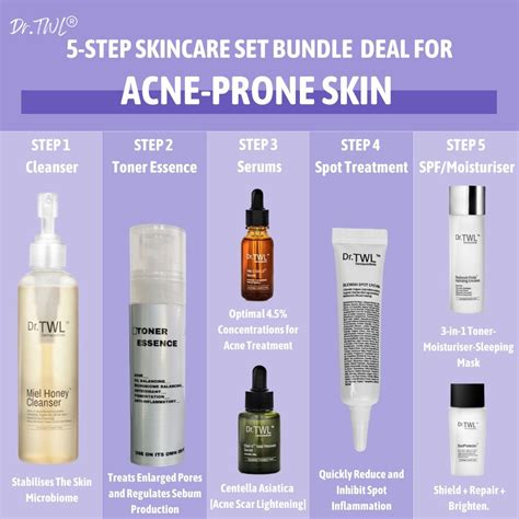 5 step skincare routine for acne prone skin dr twl dermaceuticals singapore dermatologist