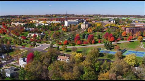 Sun And Fall Colors On Gustavus Adolphus College Campus St Peter Mn